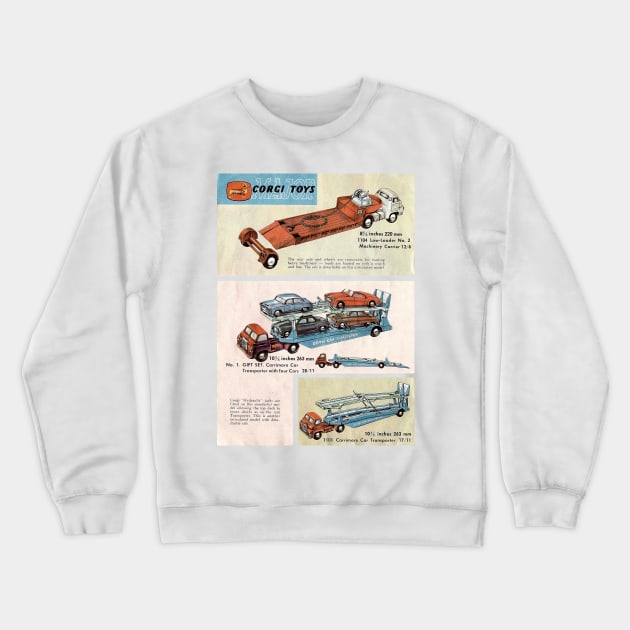 Vintage Corgi Car Transporter 1963 Crewneck Sweatshirt by Blueasri